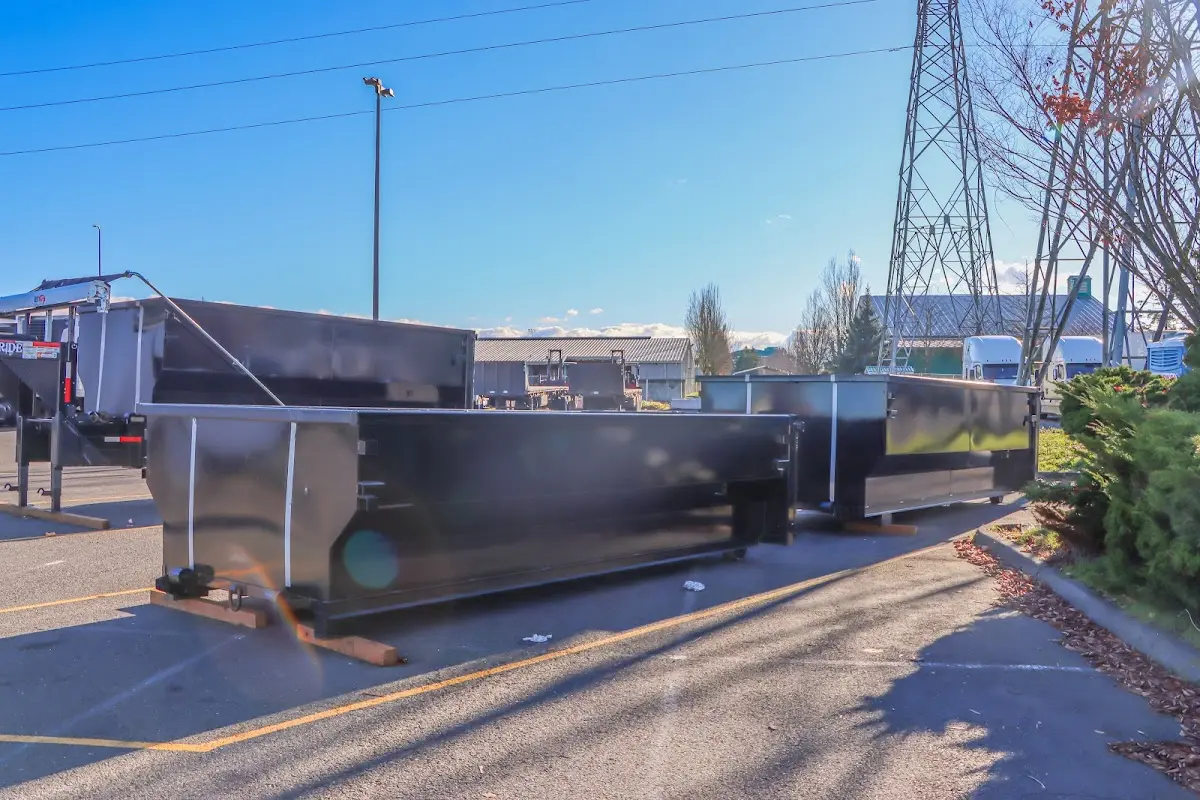Roll-off dumpster ready for waste disposal at job site for Estate Cleanout Dumpster Rental in Alderwood Manor